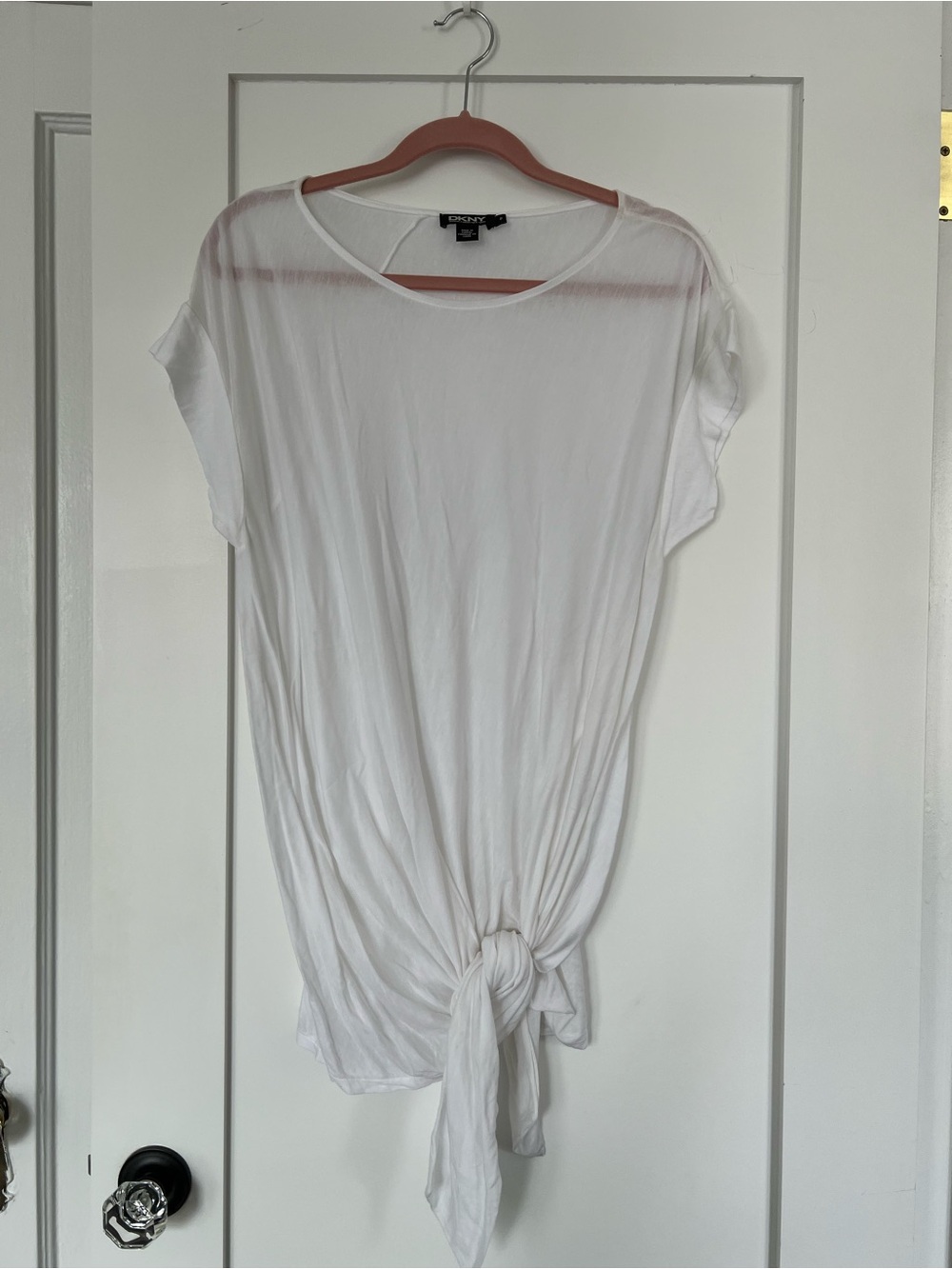 DKNY white top and/or bathing suit cover up. Size XS. Never worn.
